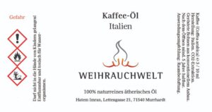 Kaffee aus Italien Aetherisches Oel Label