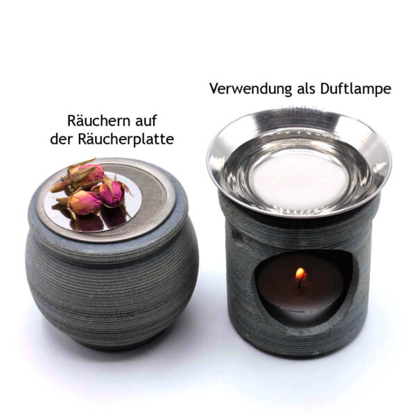 Set mit Sieb und Duftlampe