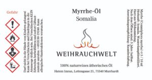 Myrrhe Öl Somalia Label
