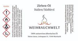 Zirben Öl - Italien-Südtirol Label